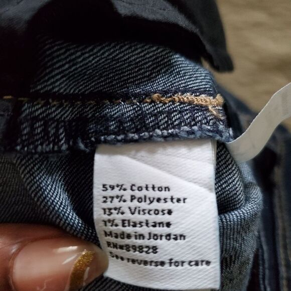 Nine West Jeans Women Size 6 Blue Dark Wash Raw Hem Stretch Denim High Rise - Picture 5 of 7